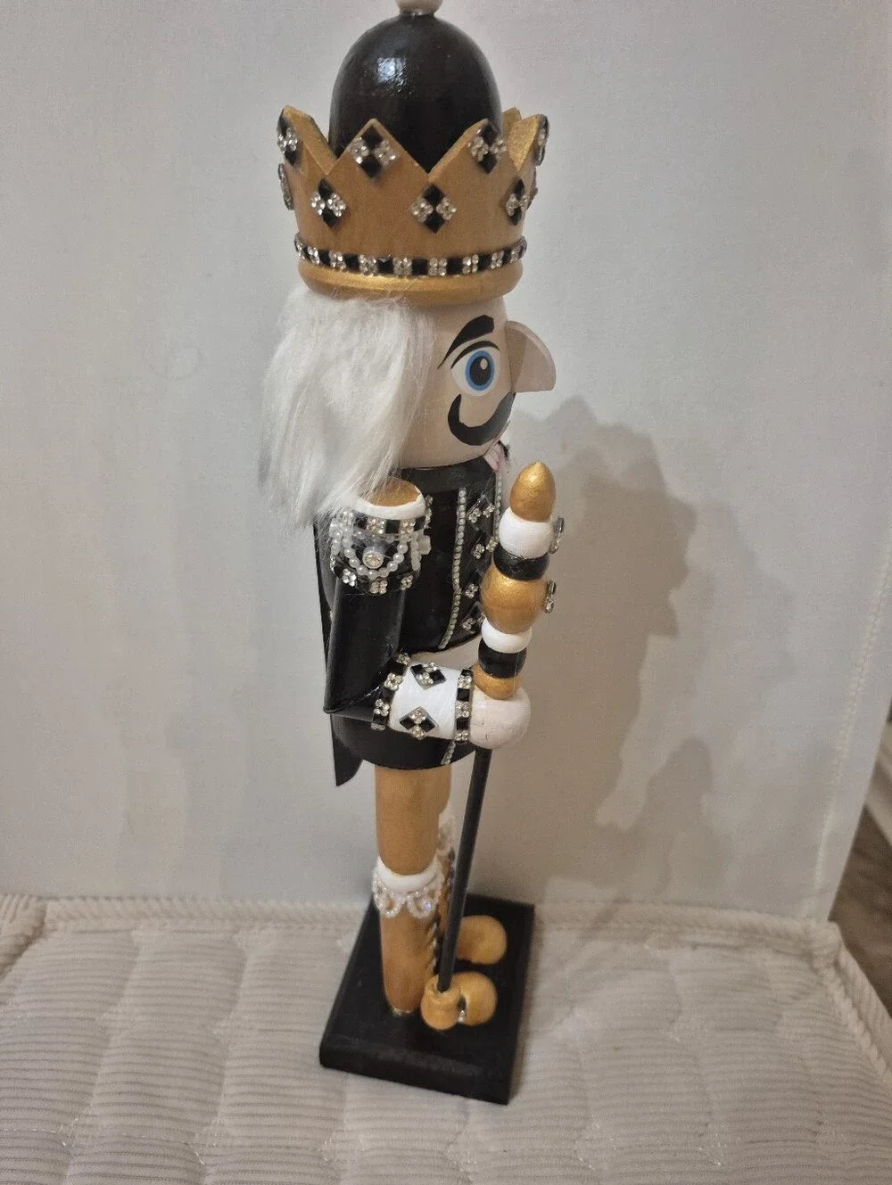 Black & Gold King Nutcracker Figurine